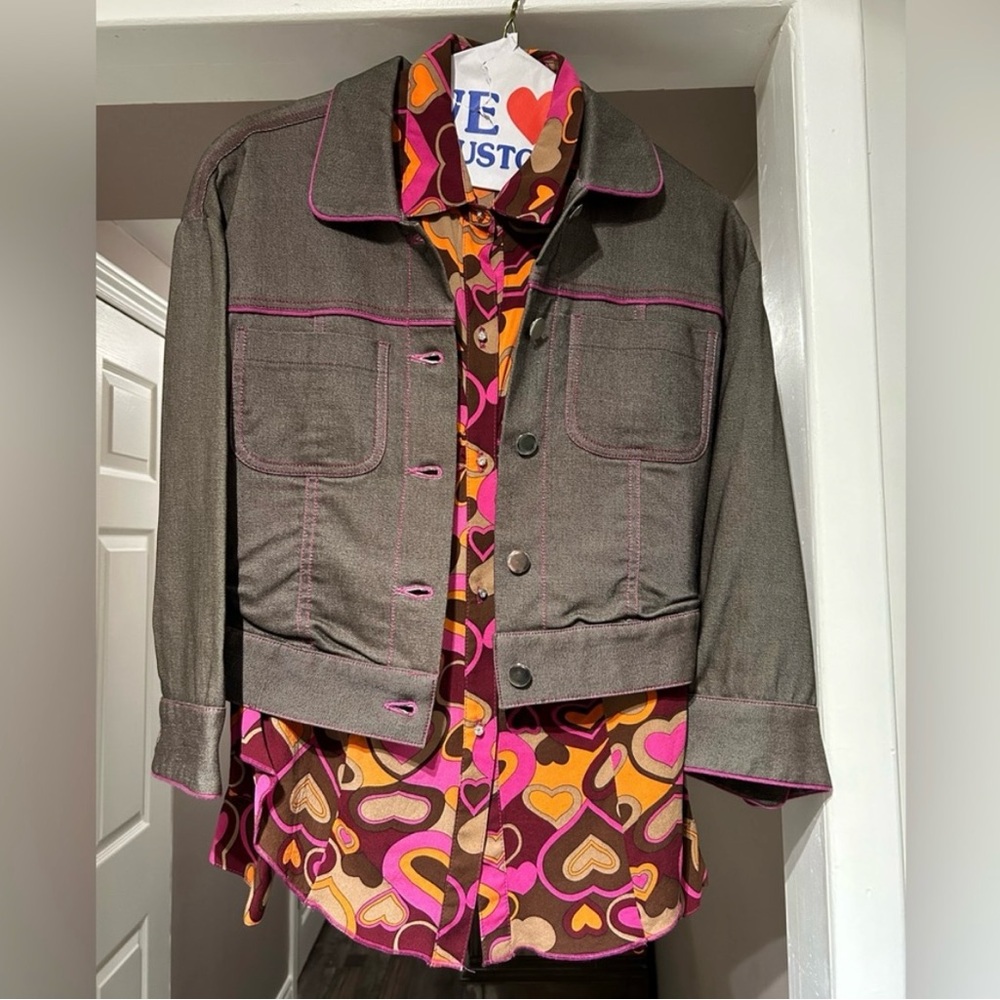 Vintage 100% silk blouse + matching jacket